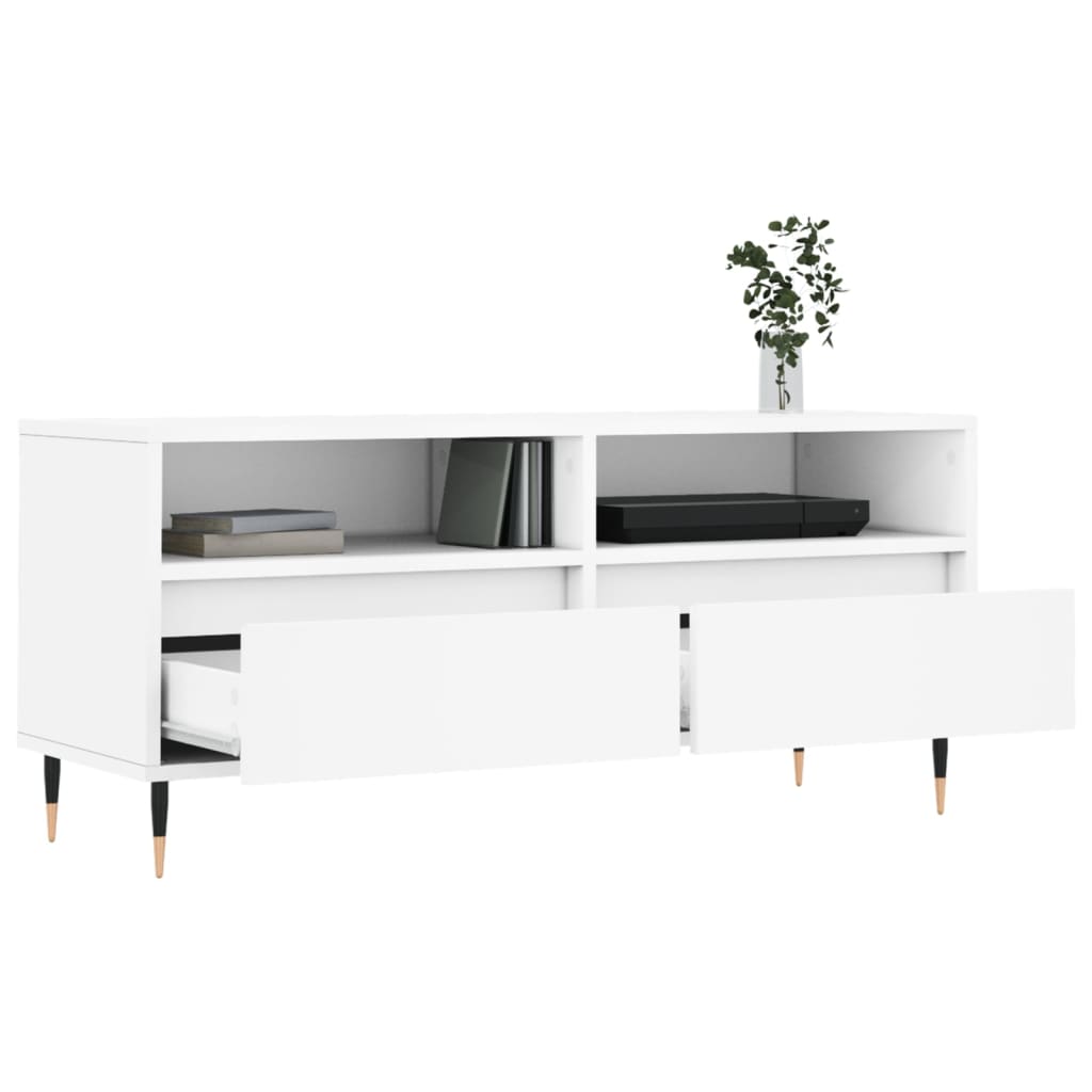 TV-Møbel Hvit TV-benk 100x34,5x44,5 cm