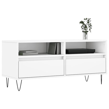 TV-Møbel Hvit TV-benk 100x34,5x44,5 cm
