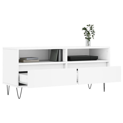 TV-Møbel Hvit TV-benk 100x34,5x44,5 cm
