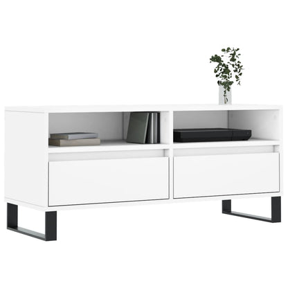 TV-Møbel Hvit TV-benk 100x34,5x44,5 cm