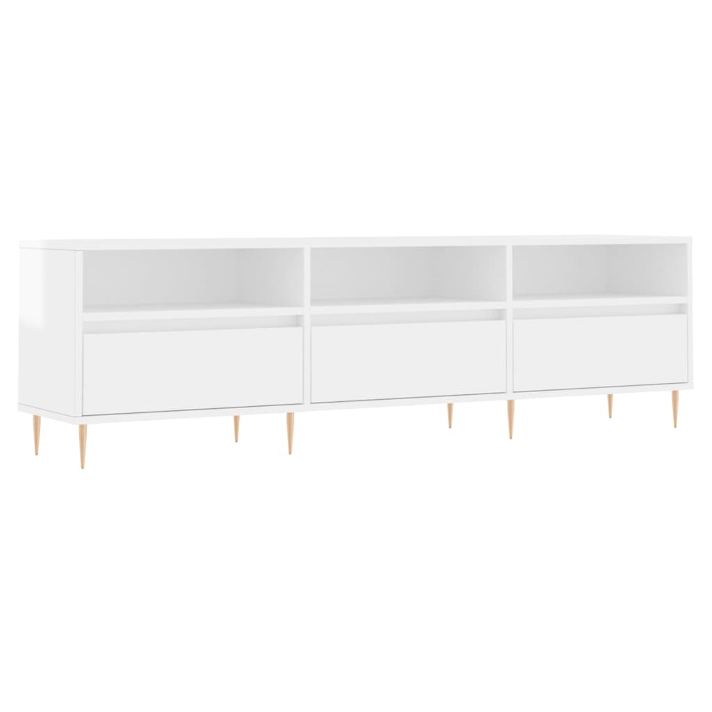 TV-Møbel Høyglans Hvit TV-benk 150x30x44,5 cm