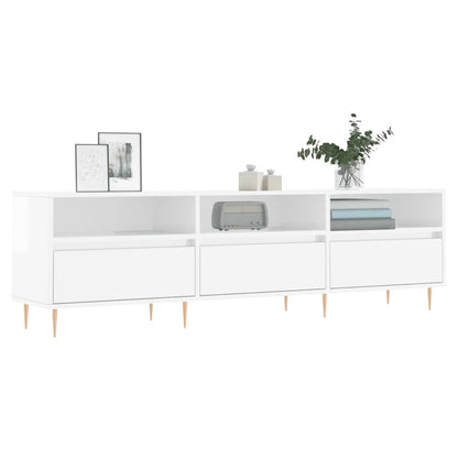 TV-Møbel Høyglans Hvit TV-benk 150x30x44,5 cm
