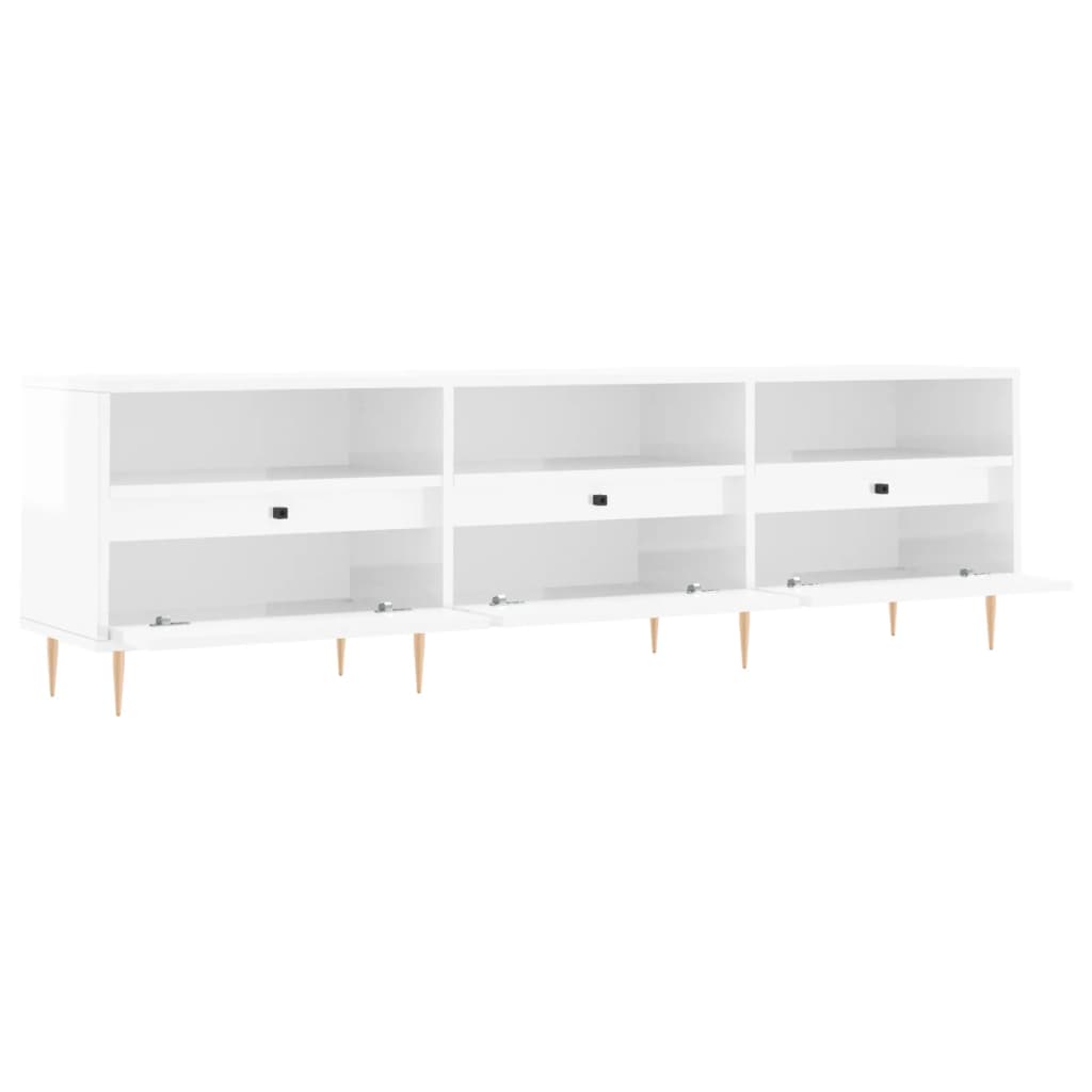 TV-Møbel Høyglans Hvit TV-benk 150x30x44,5 cm