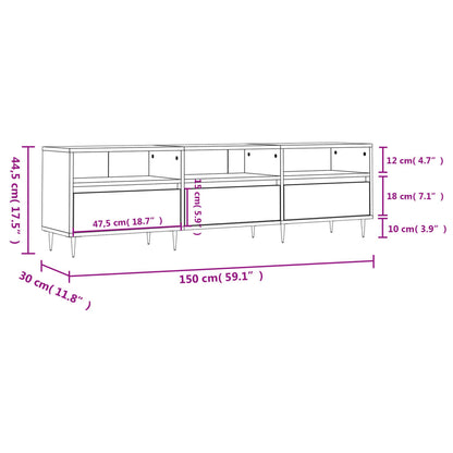 TV-Møbel Røkt Eik TV-benk 150x30x44,5 cm