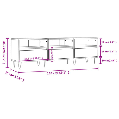 TV-Møbel Røkt Eik TV-benk 150x30x44,5 cm