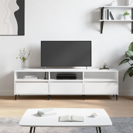 TV-Møbel Hvit TV-benk 150x30x44,5 cm