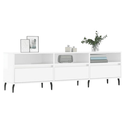 TV-Møbel Høyglans Hvit TV-benk 150x30x44,5 cm