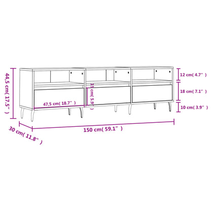 TV-Møbel Røkt Eik TV-benk 150x30x44,5 cm