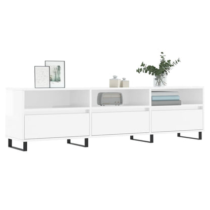 TV-Møbel Høyglans Hvit TV-benk 150x30x44,5 cm