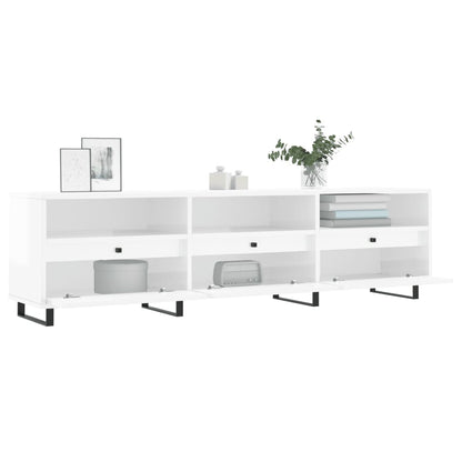TV-Møbel Høyglans Hvit TV-benk 150x30x44,5 cm