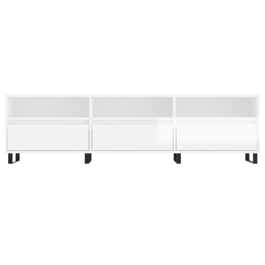 TV-Møbel Høyglans Hvit TV-benk 150x30x44,5 cm