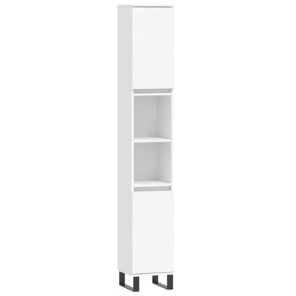 Baderomsskap Hvit 30x30x190 cm
