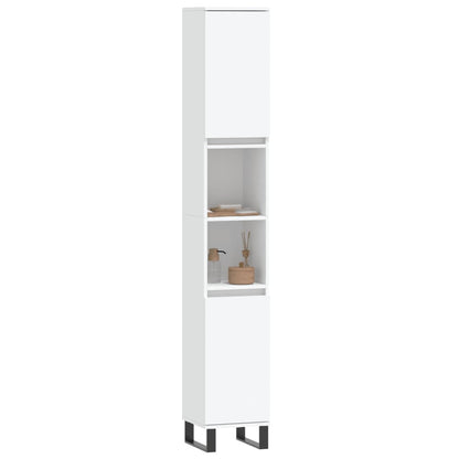 Baderomsskap Hvit 30x30x190 cm