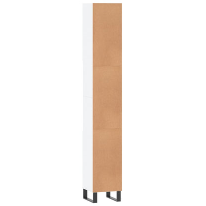 Baderomsskap Hvit 30x30x190 cm