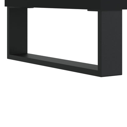 Baderomsskap Svart 30x30x190 cm