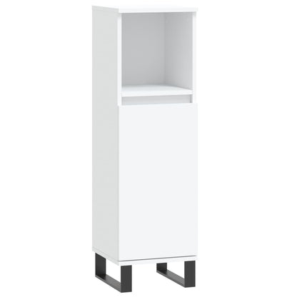 Baderomsskap Hvit 30x30x100 cm