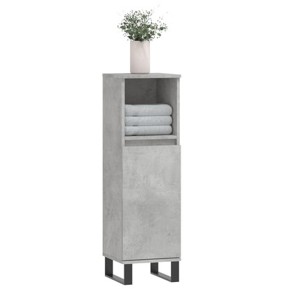 Baderomsskap Betonggrå 30x30x100 cm