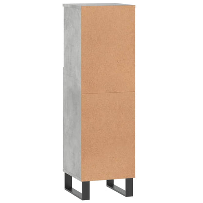 Baderomsskap Betonggrå 30x30x100 cm