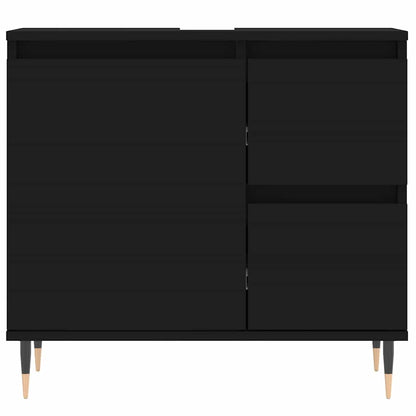Baderomsskap svart 65x33x60 cm konstruert tre