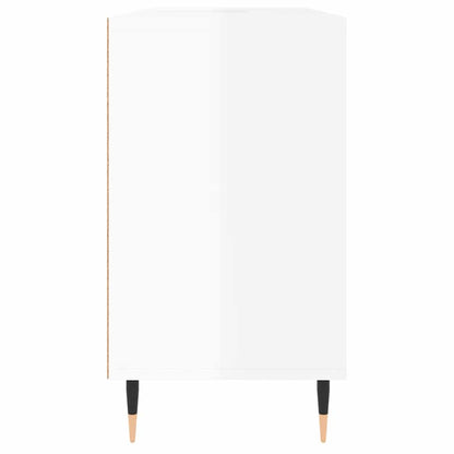 Baderomsskap Høyglans Hvit 80x33x60 cm