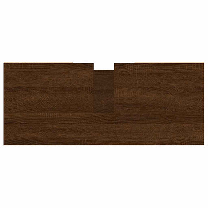 Baderomsskap Brun Eik 80x33x60 cm