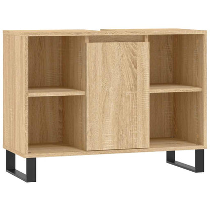 Baderomsskap Høyglans Hvit 80x33x60 cm