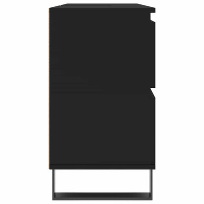 Baderomsskap Svart 80x33x60 cm