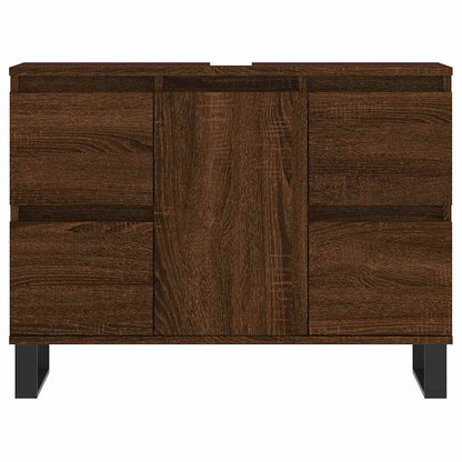 Baderomsskap Brun Eik 80x33x60 cm