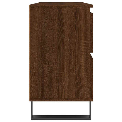 Baderomsskap Brun Eik 80x33x60 cm