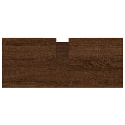 Baderomsskap Brun Eik 80x33x60 cm