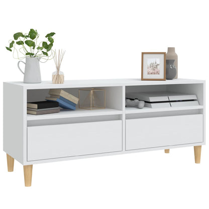 TV-Møbel Hvit TV-benk 100x34,5x44,5 cm