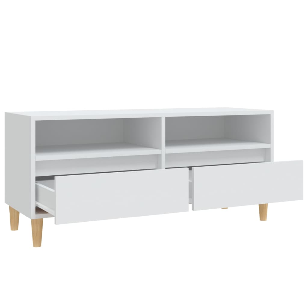 TV-Møbel Hvit TV-benk 100x34,5x44,5 cm