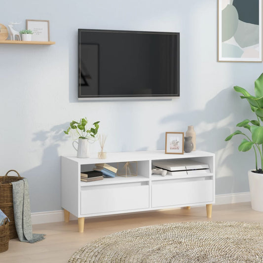 TV-Møbel Hvit TV-benk 100x34,5x44,5 cm