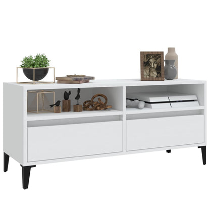 TV-Møbel Hvit TV-benk 100x34,5x44,5 cm