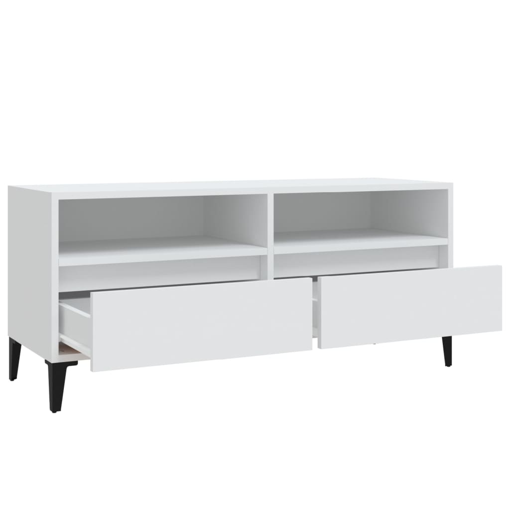 TV-Møbel Hvit TV-benk 100x34,5x44,5 cm