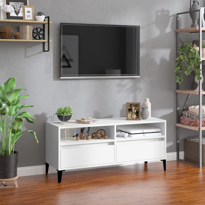 TV-Møbel Hvit TV-benk 100x34,5x44,5 cm