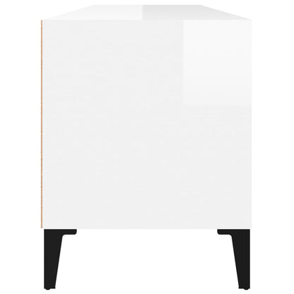 TV-Møbel Høyglans Hvit TV-benk 100x34,5x44,5 cm