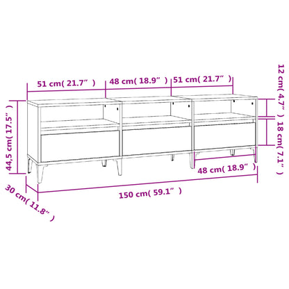 TV-Møbel Røkt Eik TV-benk 150x30x44,5 cm
