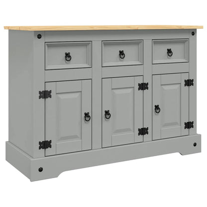 Bokhylle Grå Corona 112x43x78 cm heltre meksikansk furu