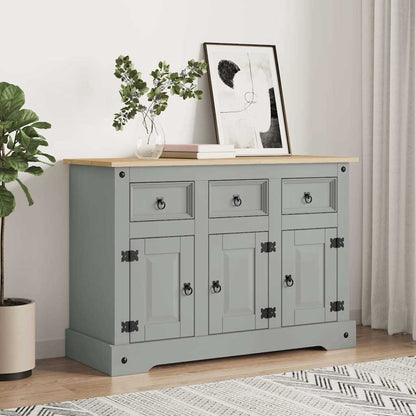 Bokhylle Grå Corona 112x43x78 cm heltre meksikansk furu