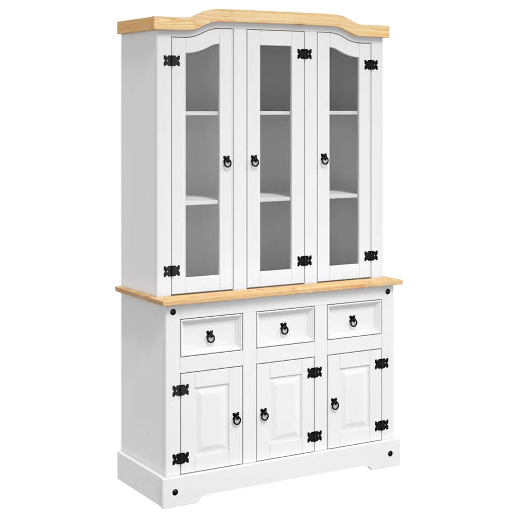 Skap hvit Corona 112x43x196 cm heltre meksikansk furu