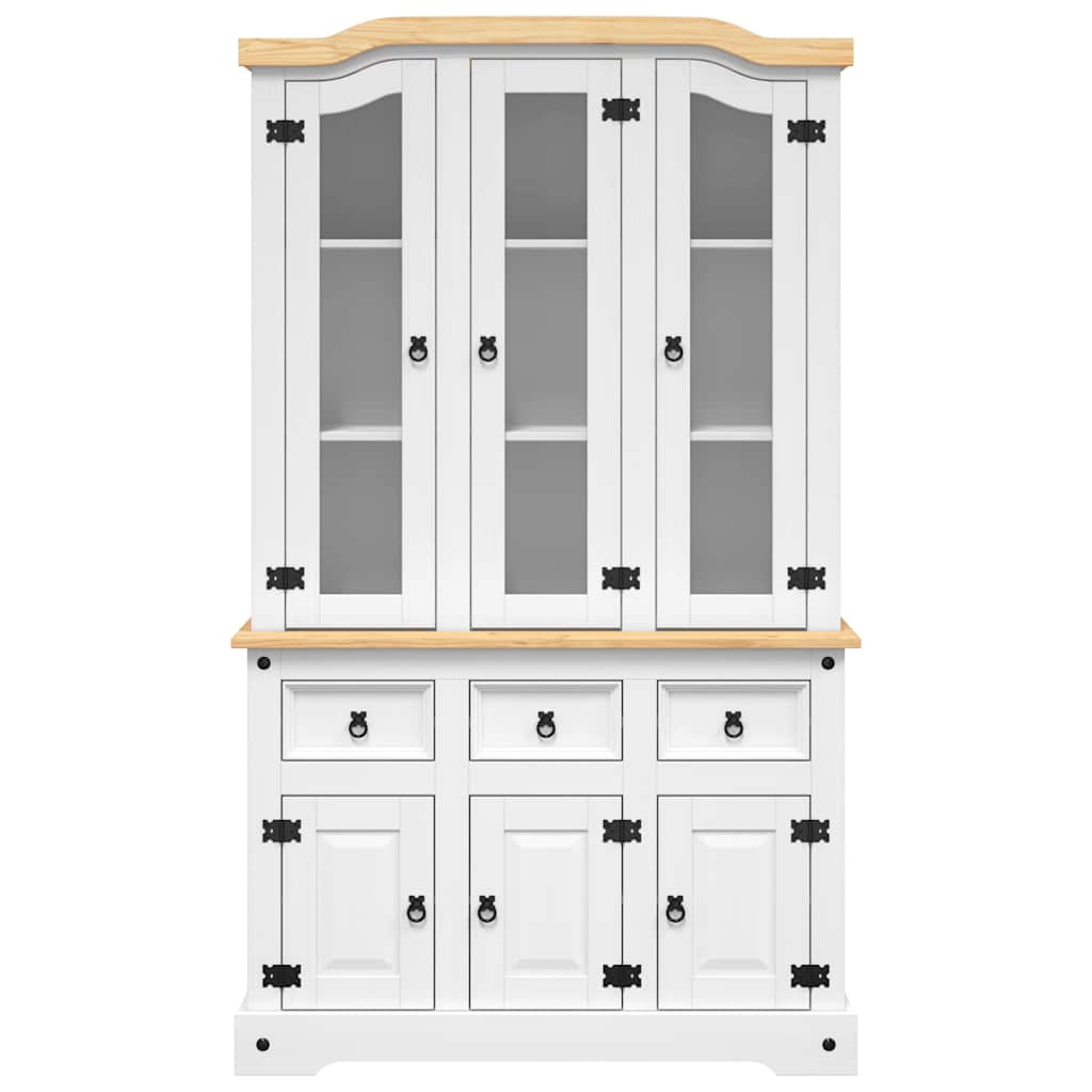 Skap hvit Corona 112x43x196 cm heltre meksikansk furu
