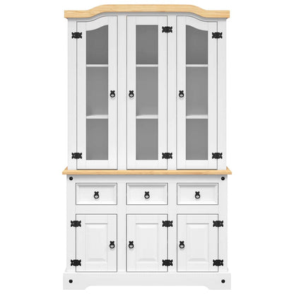 Skap Hvit Corona 112x43x196 cm heltre meksikansk furu