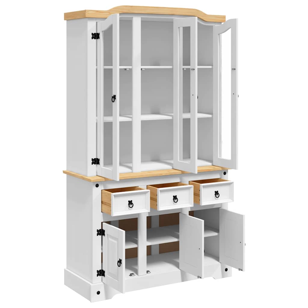 Skap hvit Corona 112x43x196 cm heltre meksikansk furu