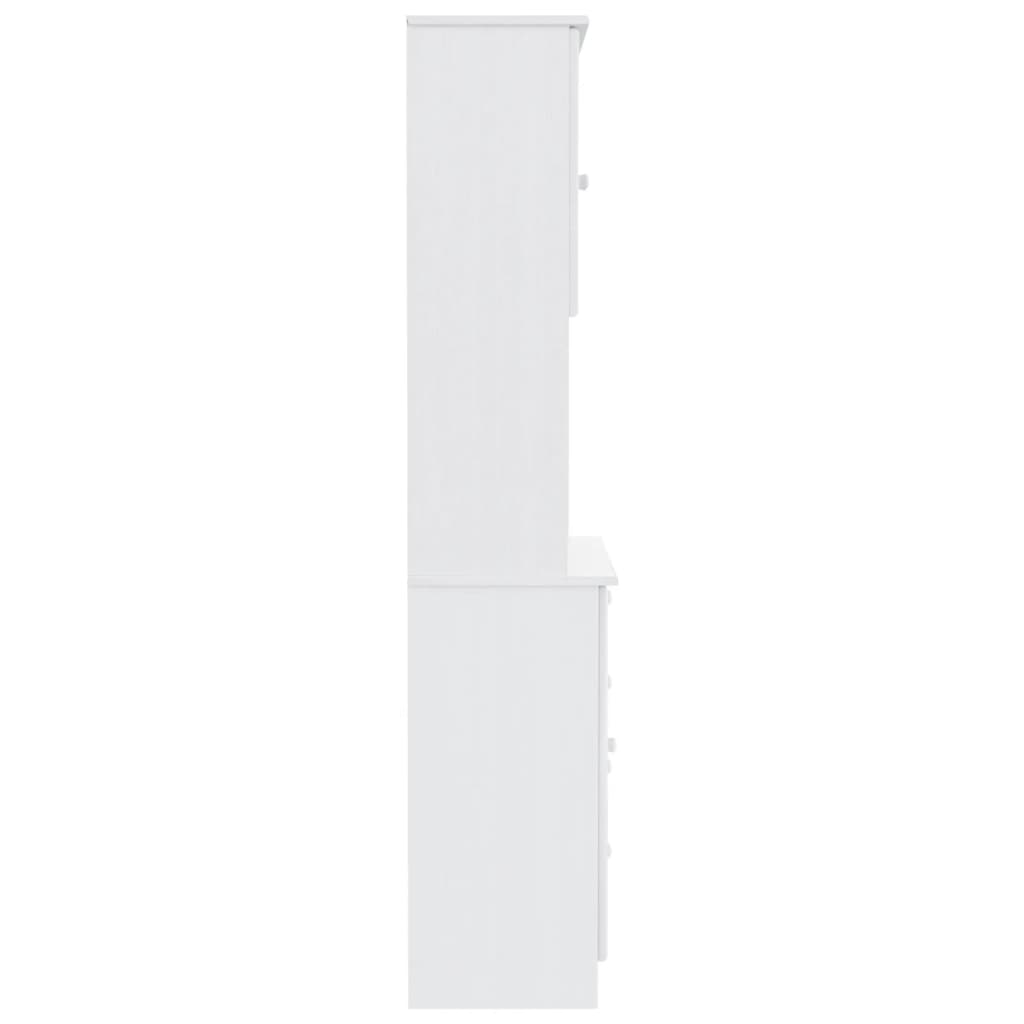 Skap hvit ALTA 77x35x165 cm heltre furu