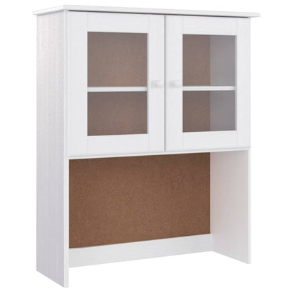 Vitrineskap ALTA Hvit 77x35x165 cm heltre furu