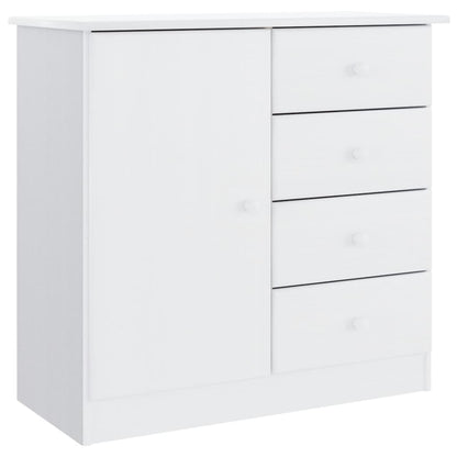 Vitrineskap ALTA Hvit 77x35x165 cm heltre furu