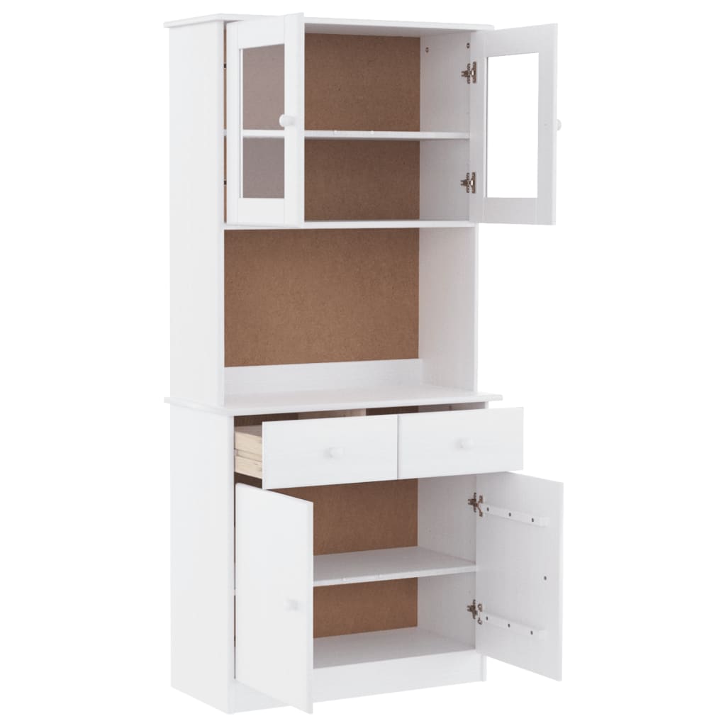 Skap hvit ALTA 77x35x165 cm heltre furu