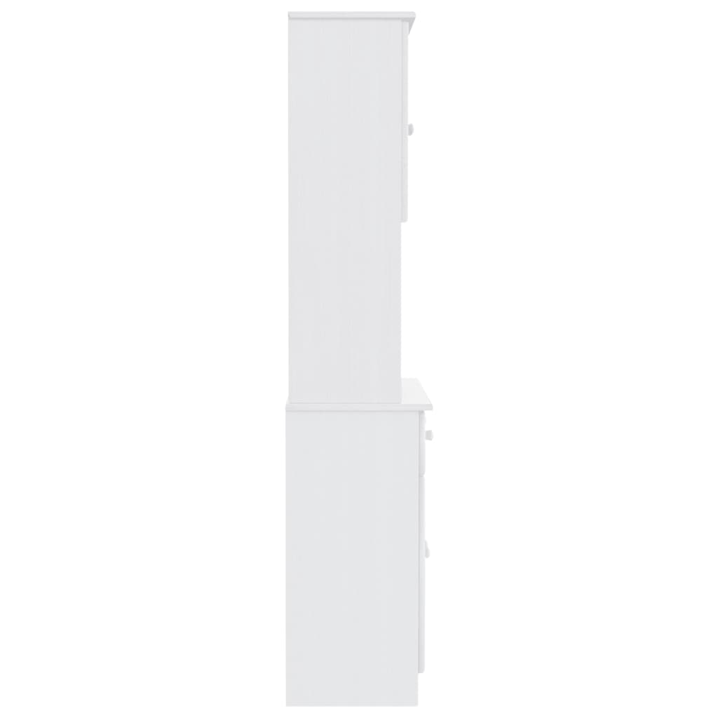 Skap hvit ALTA 77x35x165 cm heltre furu