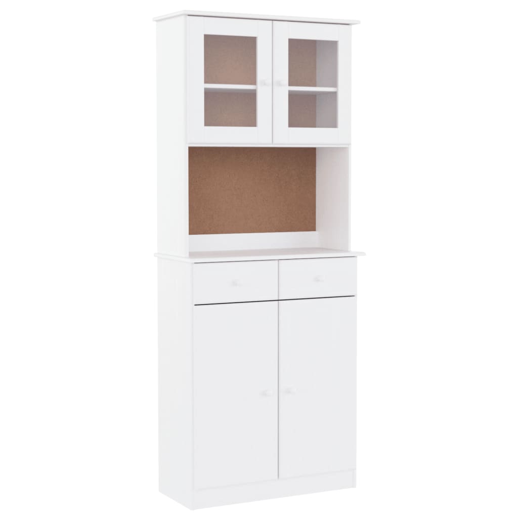 Skap hvit ALTA 77x35x188 cm heltre furu